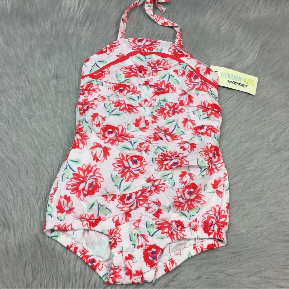 Genuine Kids Toddler Girls Retro Floral Sunsuit 2T